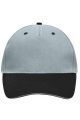 5 Panel cap with contrasting brim edge, light-grey/black/light-grey