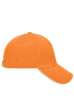 5 Panel cap with contrasting brim edge, orange/white - Myrtle Beach (3)