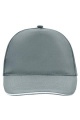 5 Panel Promo cap with contrasting brim edge, dark-grey/white