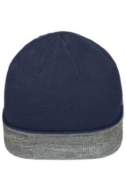 Reversible Beanie, navy/grey-heather – Myrtle Beach (4)