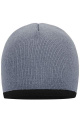Beanie with Contrasting Border, light-grey/black