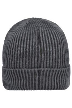 Ribbed Beanie, anthracite/black – Myrtle Beach (4)