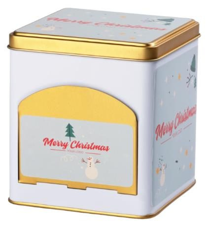 set of advertising sweets in a metal box_XMAS EDITION * compostable film, product image