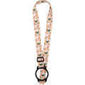 Lior RPET sublimation lanyard with silicone bracelet, White