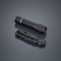 Optima Color Set: rescue knife and medium rechargeable flashlight, 1800 mAh, blue