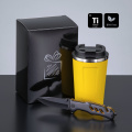 Driver Set: Nordic coffee mug 350 ml & emergency knife, yellow