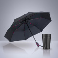 Set: Scandic coffee mug 350 ml & automatic umbrella, pink