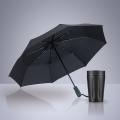 Set: Scandic coffee mug 350 ml & automatic umbrella, green