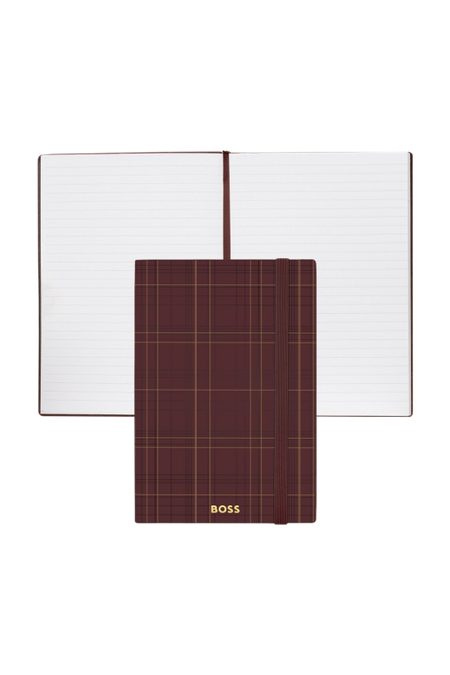 Notebook A5 Checkered Burgundy Lined, product image (1)