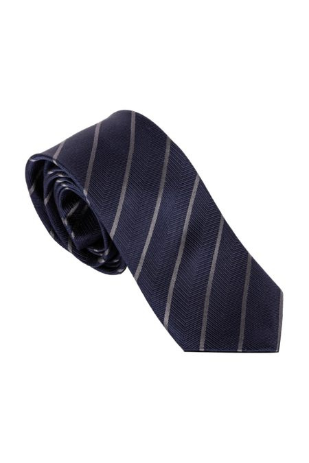 Silk Tie Lorem Navy, product image (1)