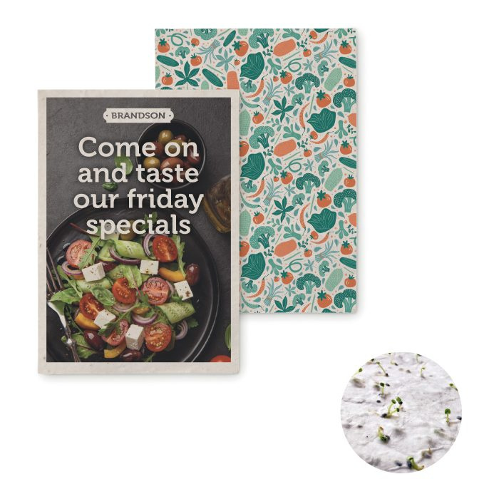 A6 plantable seed paper in your design. 8 different seed options available!, product image