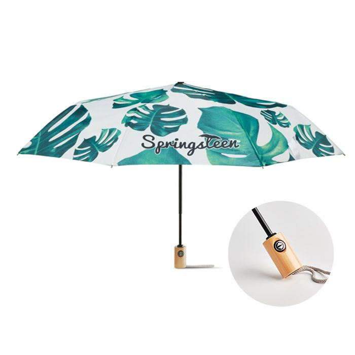 ⌀95cm/21″ storm umbrella. Wooden handle & auto open., product image