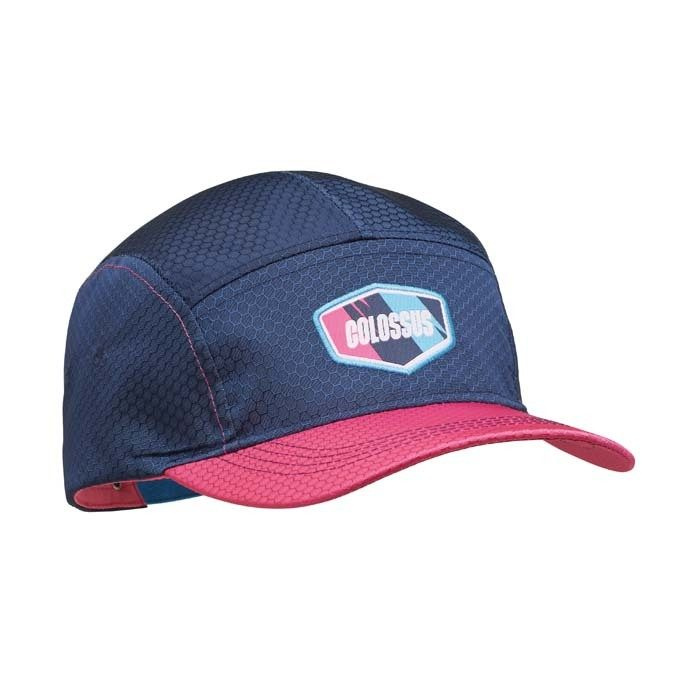 5 panel honeycomb polyester performance cap., product image