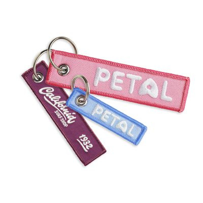 Embroidered key tag, product image