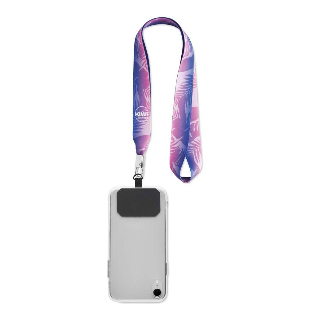 Sublimated phone holder with sturdy zinc alloy hook, product image