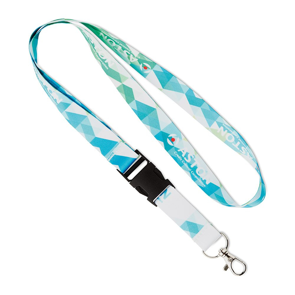 Detachable polyester sublimation lanyard., product image