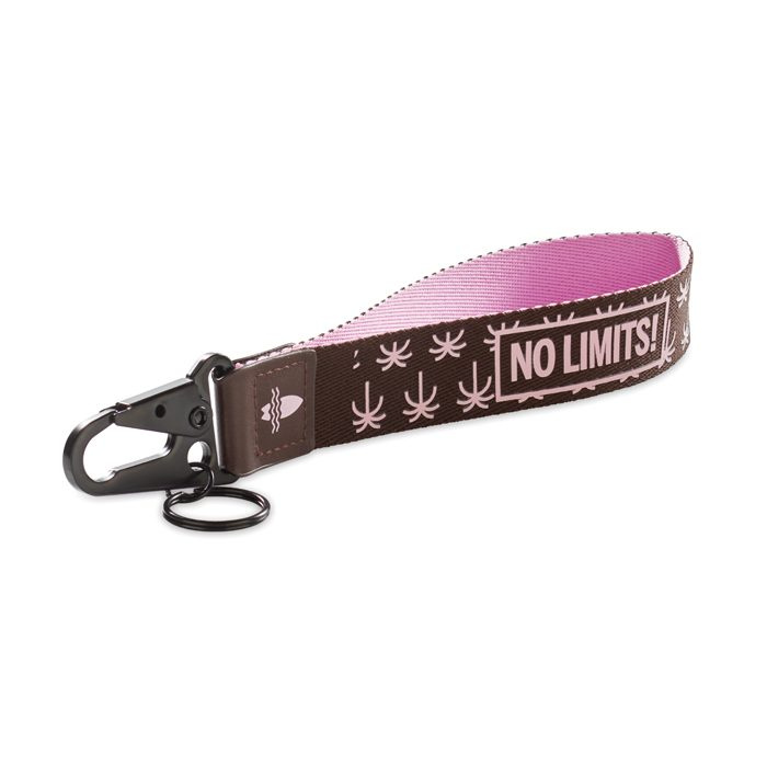 Carabiner with keyring and two-colour strap, product image