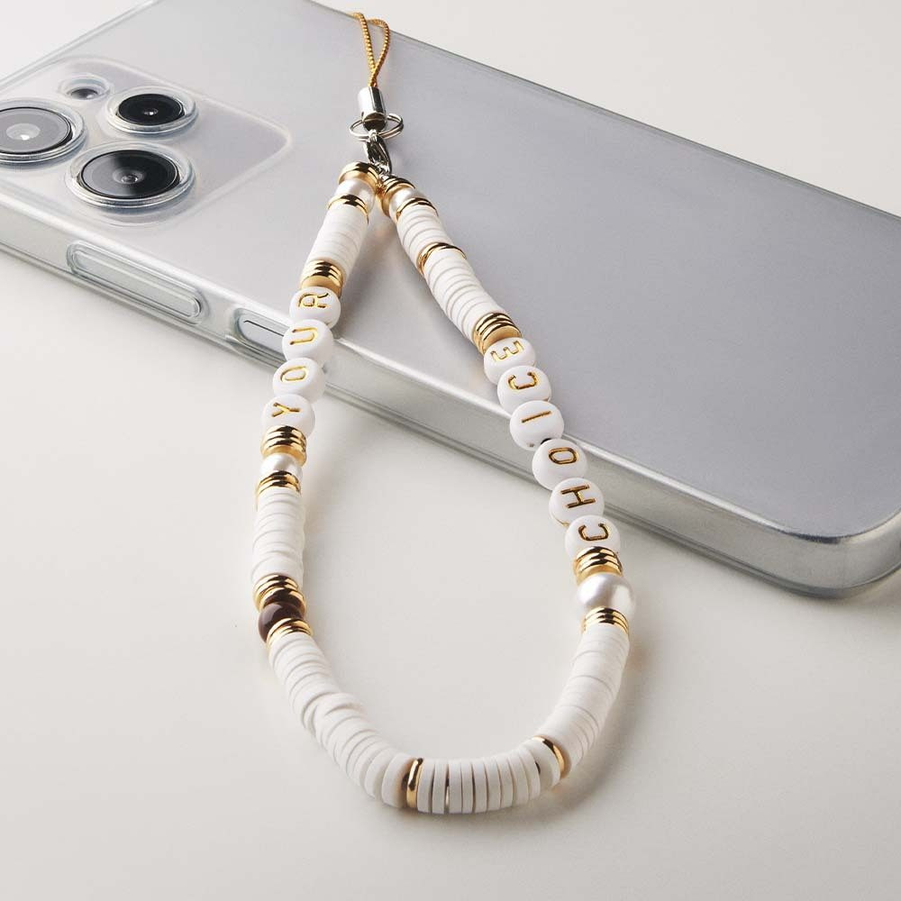 Phone charm wrist strap with rope keyring, product image