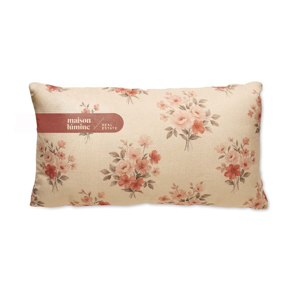 Linen-textured polyester rectangular cushion cover, product image