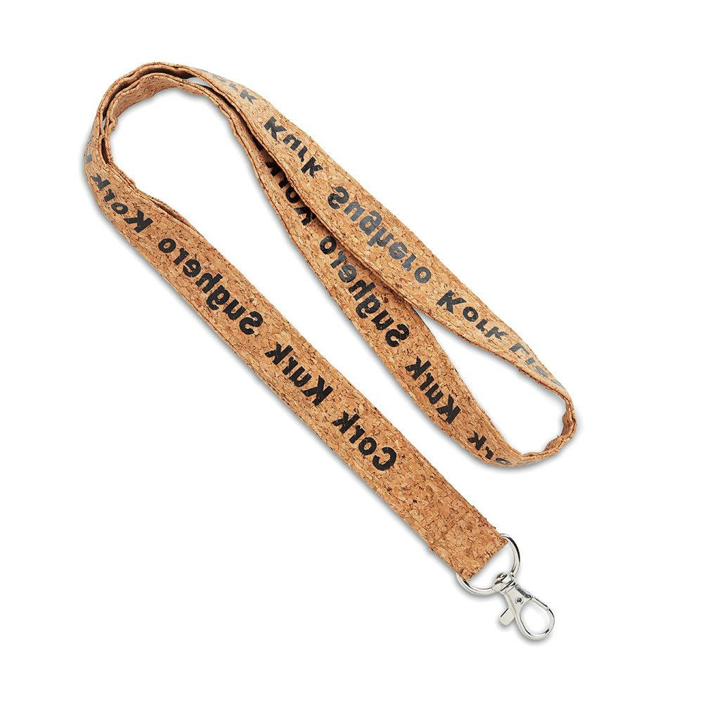 Cork screenprint lanyard., product image