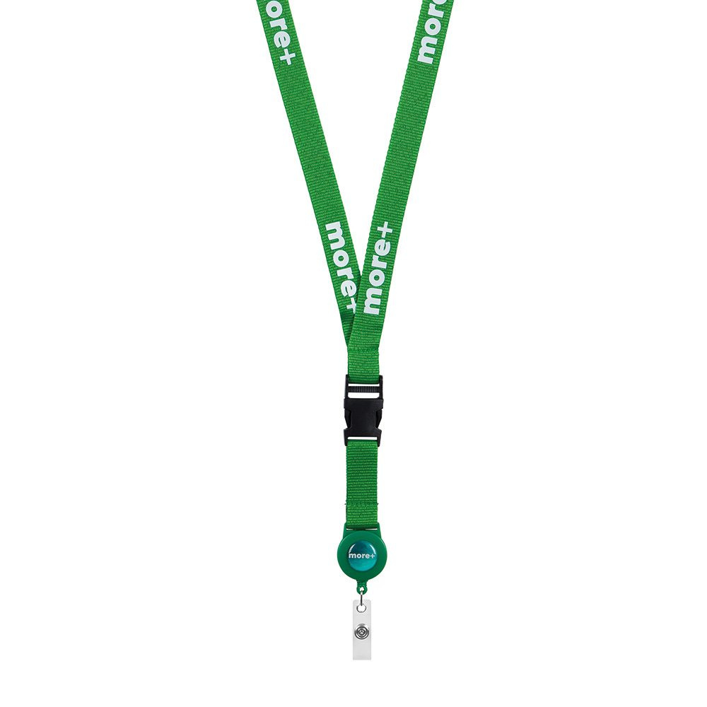 Detachable polyester screen printed badge reel lanyard., product image