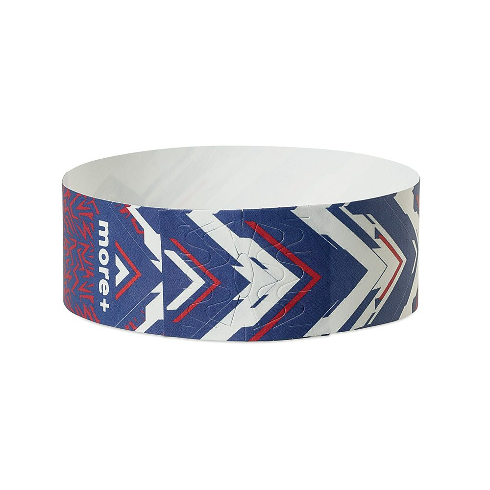 Tear-proof tyvek wristbands with adhesive closure, product image