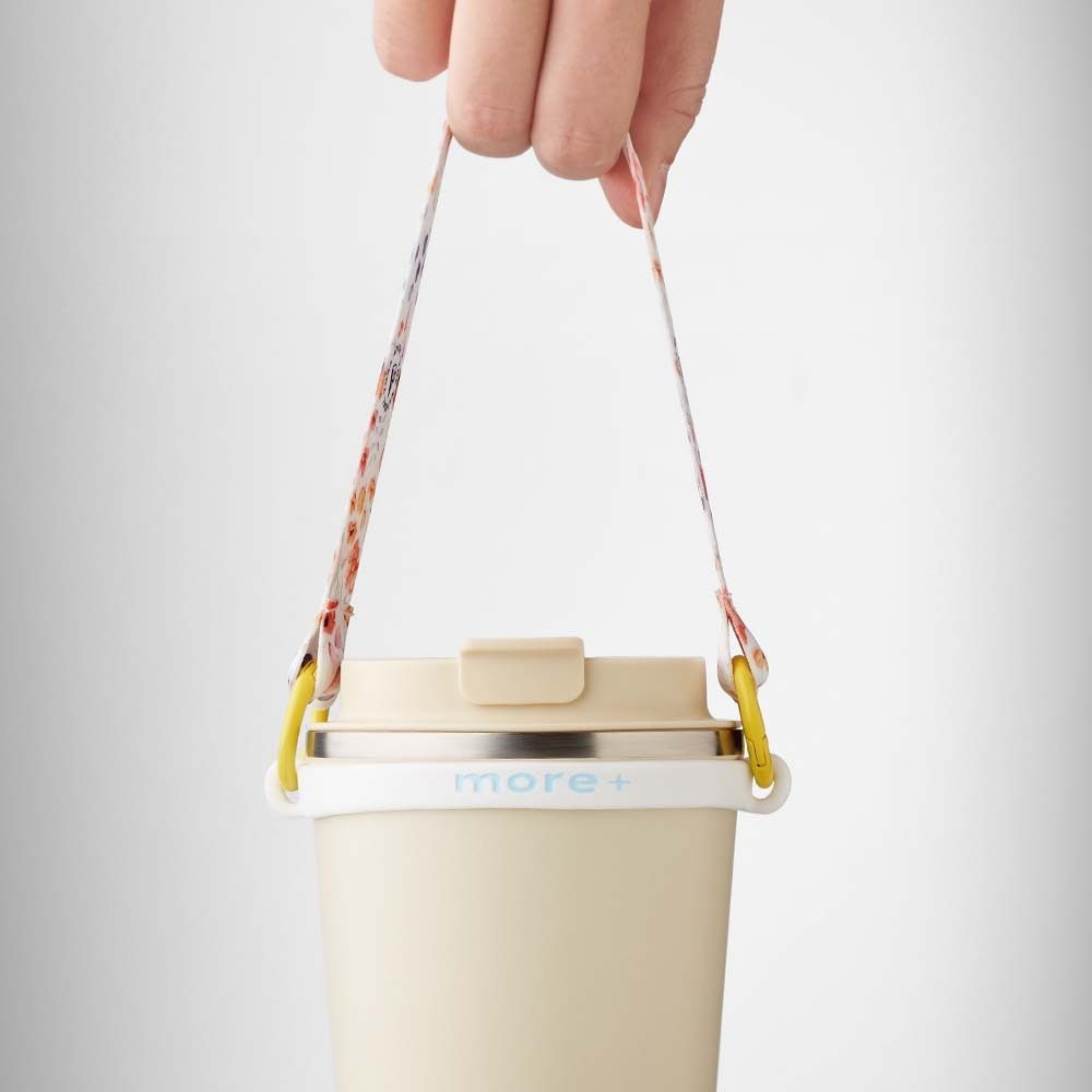 Sublimated bottle carrier with logo label, product image