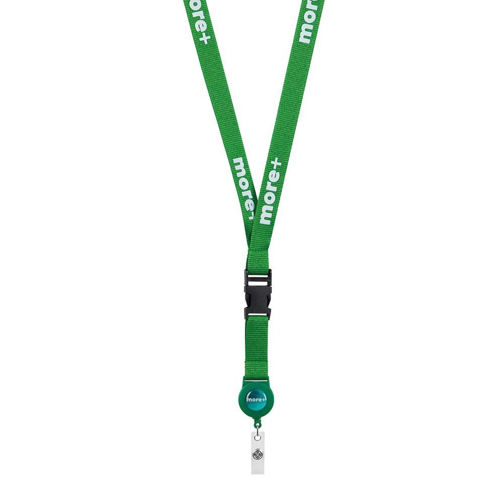 Detachable RPET screen printed badge reel lanyard., product image