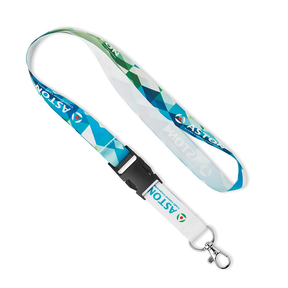 Detachable satin sublimation lanyard, product image