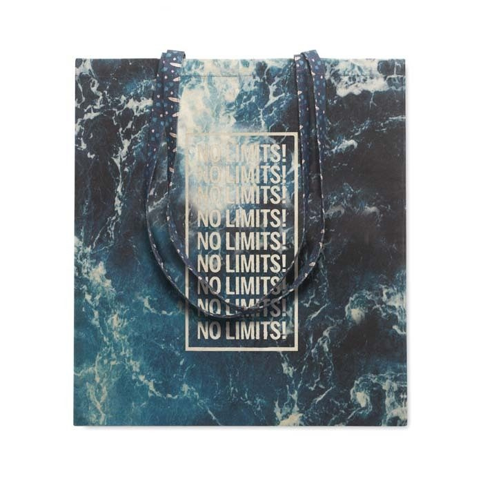 Recycled pre-consumer cotton bag with long handles (38x42cm)., product image