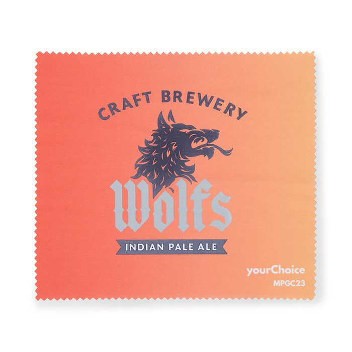Full colour 170gsm microfiber cleaning cloth (17x15cm), product image