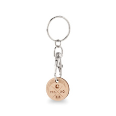 Wooden token keychain with your design printed or engraved
