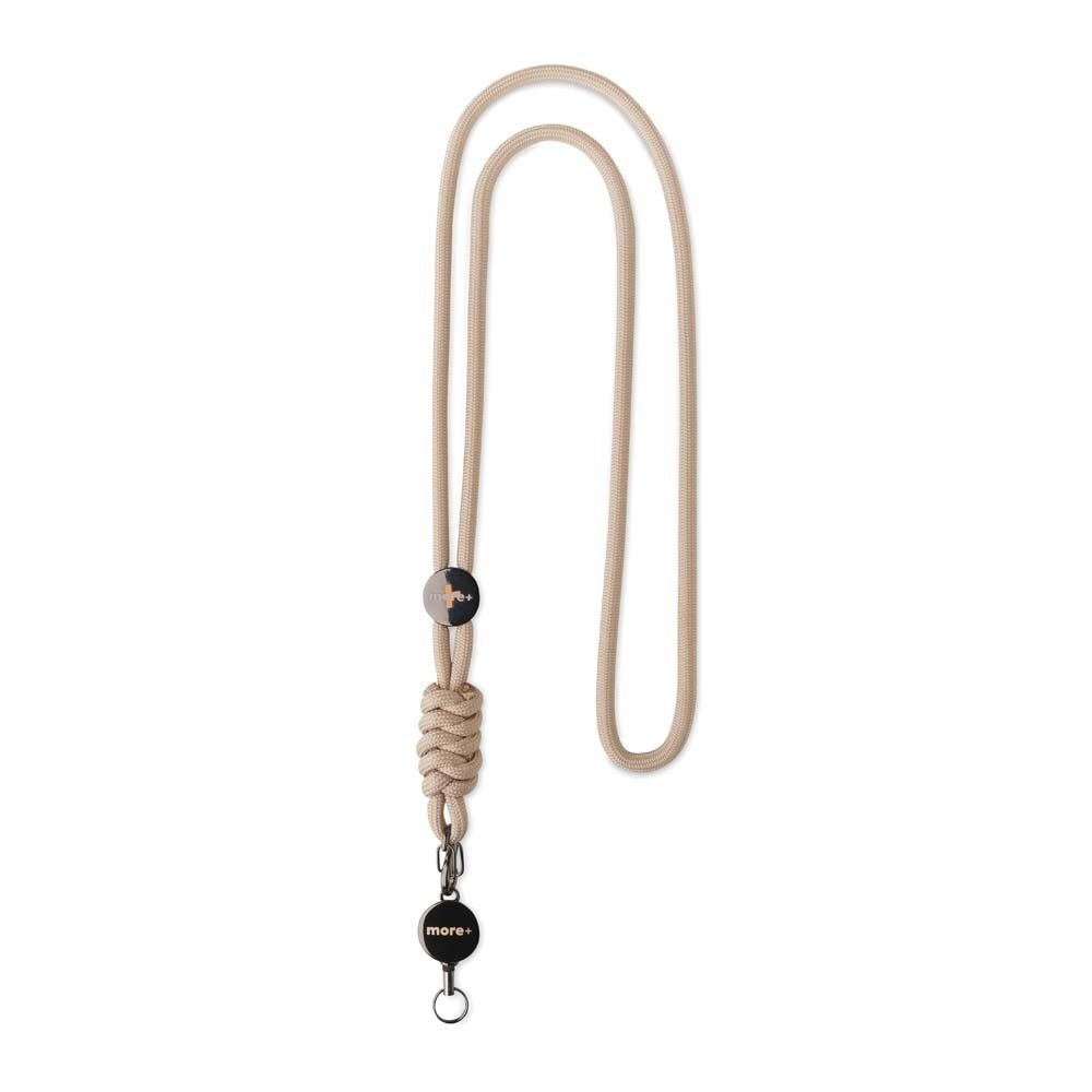 Single colour adjustable metal badge reel cord lanyard, product image