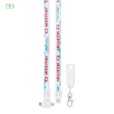 3-in-1 charging cable sublimation lanyard.