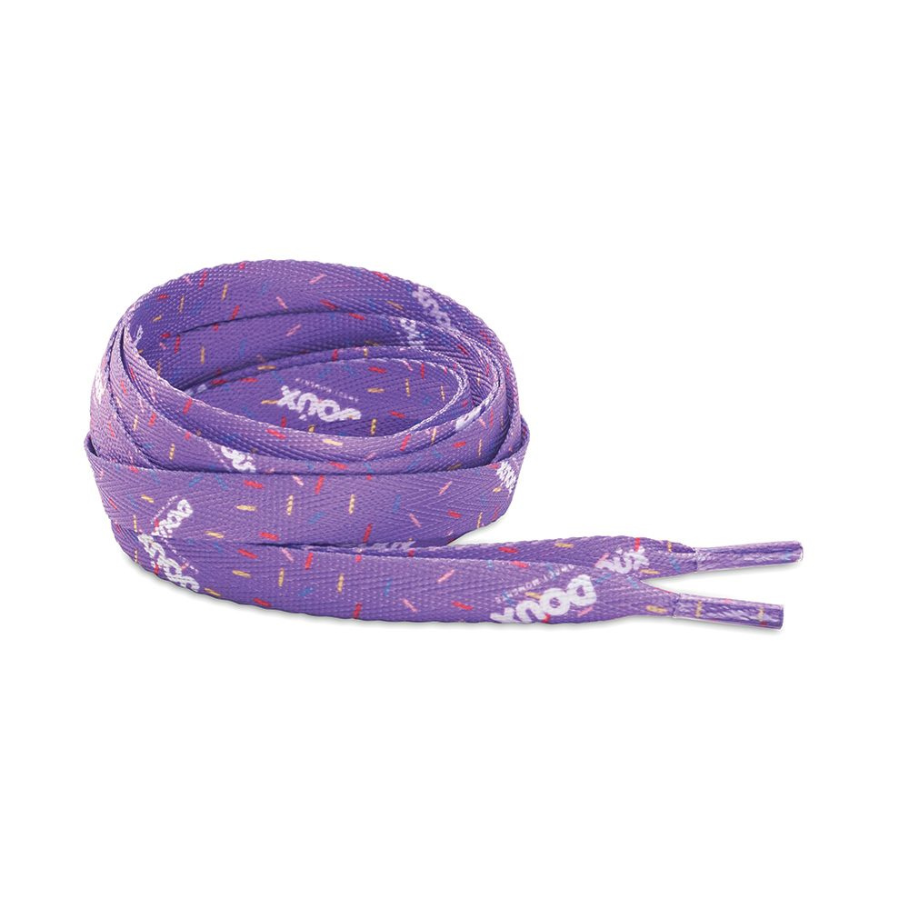 Sublimated double herringbone pattern polyester shoelaces, product image