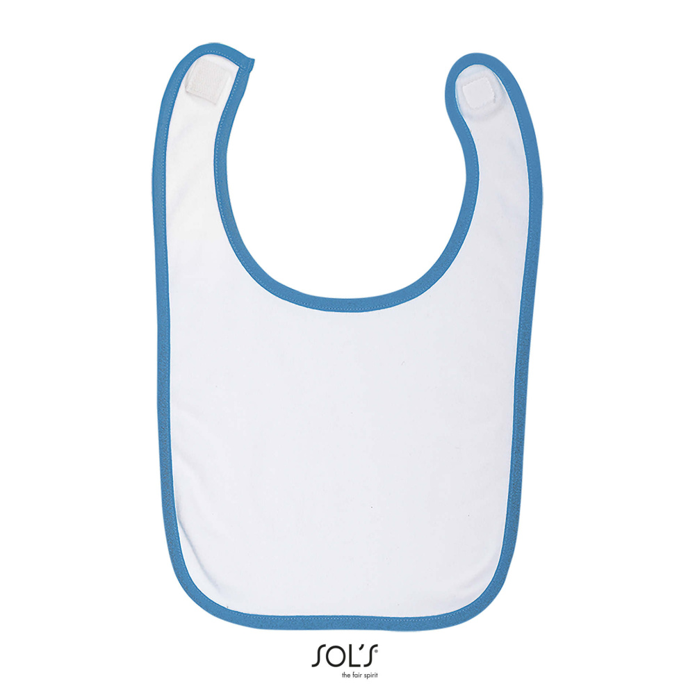 BABIB BABY BIB, White/Aqua, M, product image