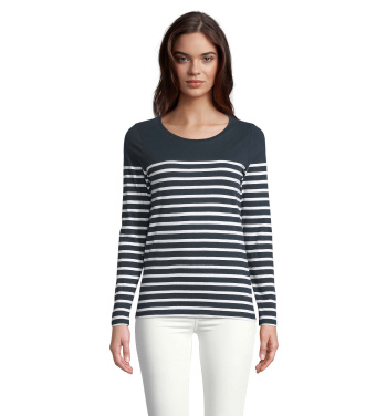 MATELOT LSL WOMEN T-SHIRT, French Navy/white, S, product image (4)
