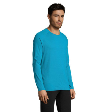SPORTY LSL MEN T-SHIRT, Aqua, S, product image (2)