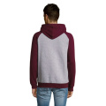 SEATTLE UNISEX SWEAT 280, Grey Melange/ Burgundy