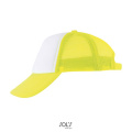 BUBBLE KIDS 5 PANEL CAP, White/Neon Yellow