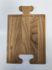 Interlocking oak cutting and serving board