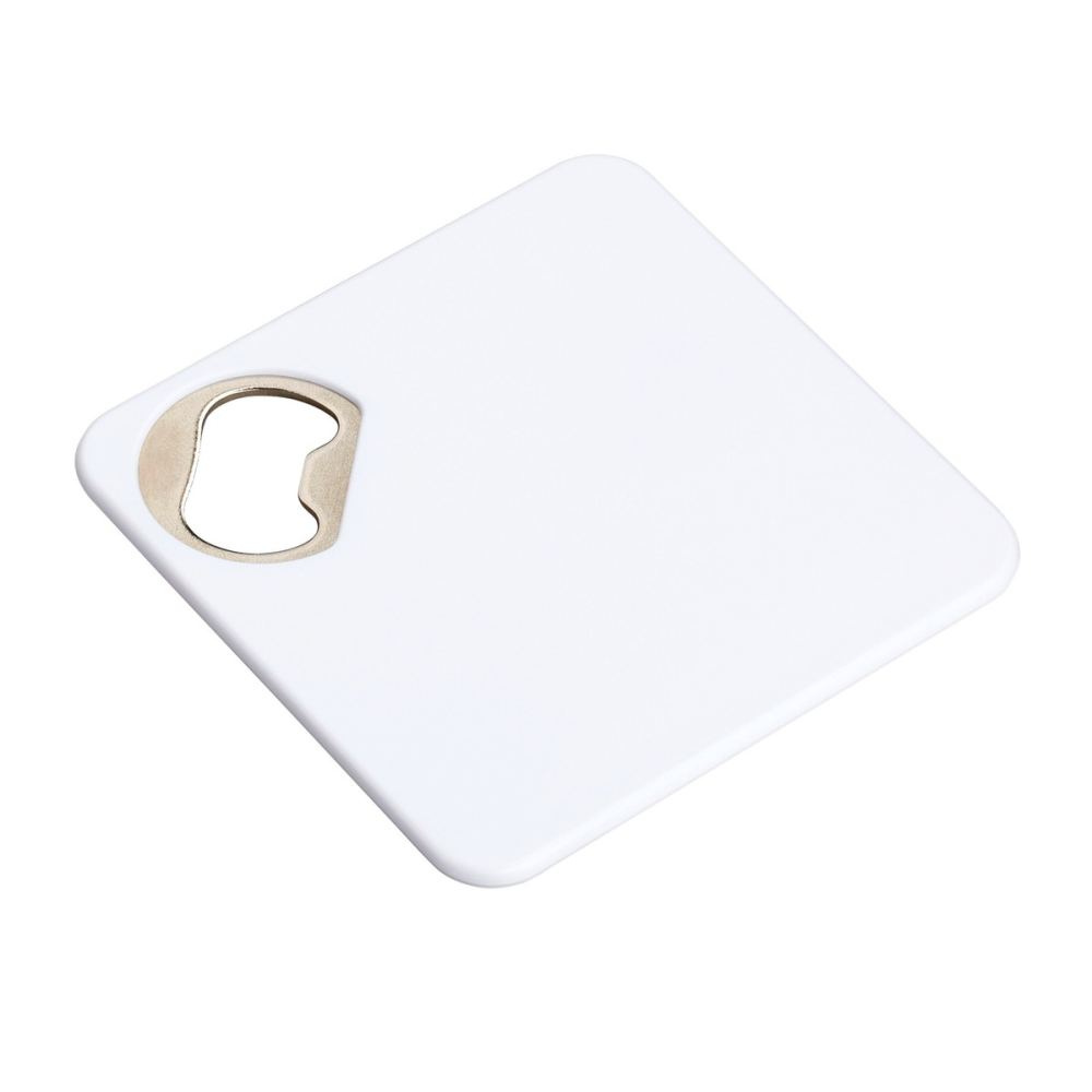Coaster with bottle opener RE98-ALGECIRAS white (1)