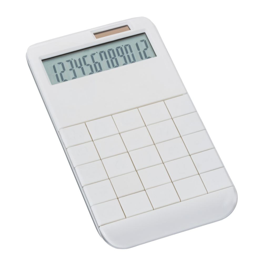 Solar calculator REEVES-SPECTACULATOR white (1)