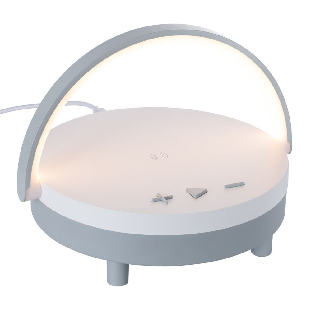 Wireless Speaker incl 15 Watt Wireless Charger with Light REEVES-BOURVILLE white (1)
