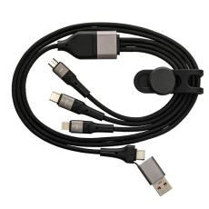 6-in-1 Charging Cable REEVES-CONVERTICS TRIPLE black / dark grey 100 Watt