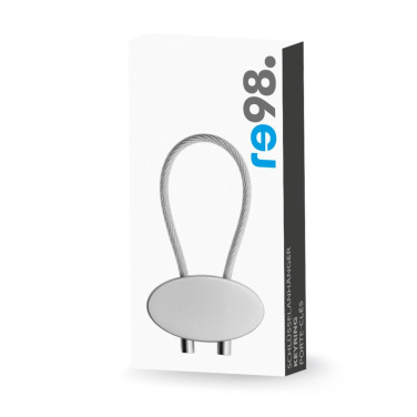 Key Ring oval RE98-CABLE – matt silver (2)