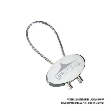 Key Ring oval RE98-CABLE – matt silver (4)