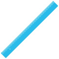 Ruler 30 cm, blue