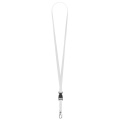 Lanyard "default", width of ribbon 10 mm, white