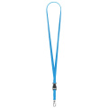 Lanyard "default", width of ribbon 10 mm, approx. Pantone process cyan C
